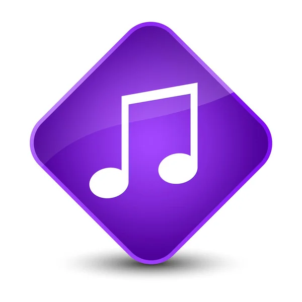 Icono de música elegante botón de diamante púrpura — Foto de Stock