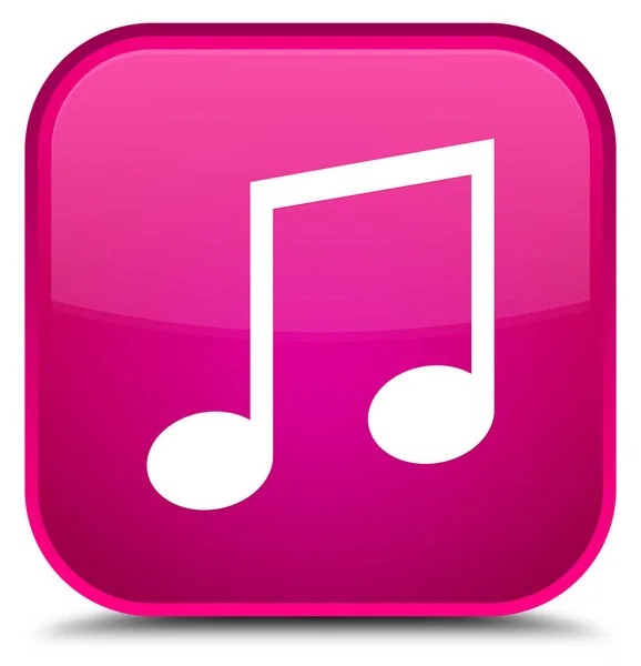Специальная розовая квадратная кнопка музыкальной иконки — стоковое фото