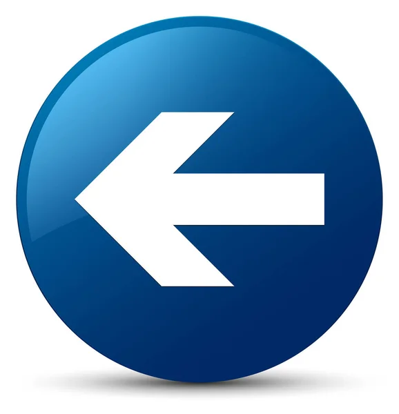 Icono flecha trasera azul botón redondo — Foto de Stock