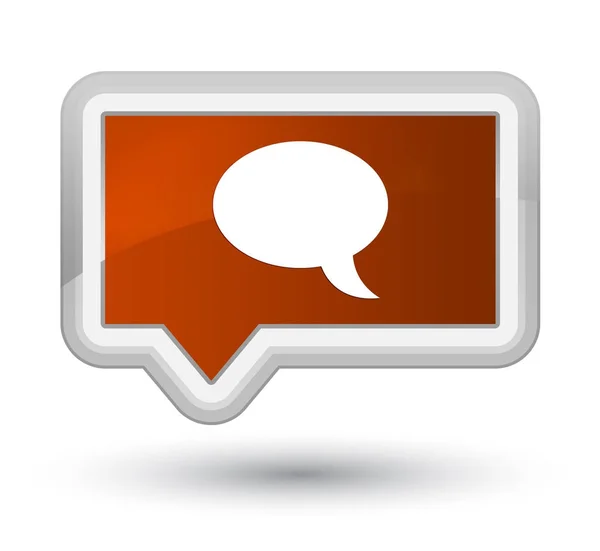 Chat icon prime brown banner button — Stock Photo, Image