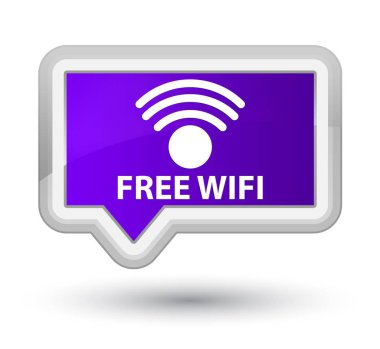 Ücretsiz Wi-Fi baş mor banner buton