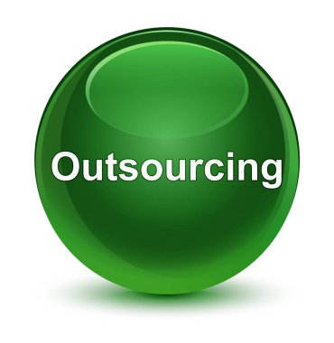 Cam gibi yumuşak yeşil yuvarlak düğmeye dış kaynak