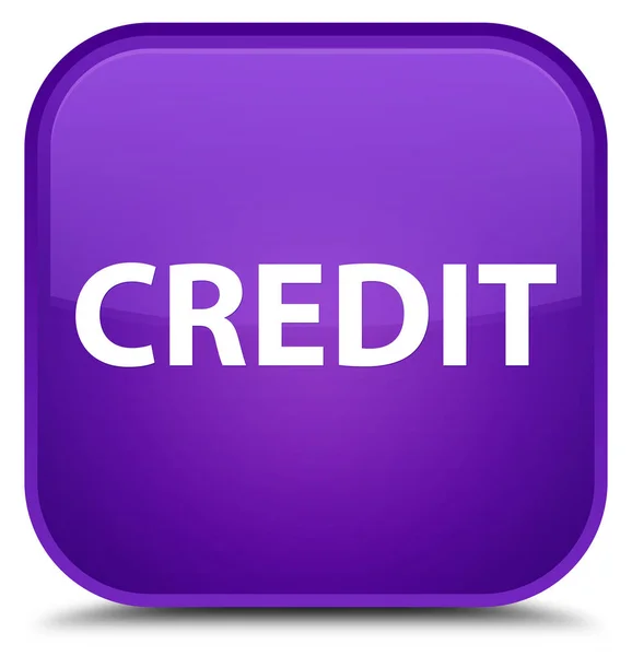 Crédito especial botón cuadrado púrpura —  Fotos de Stock
