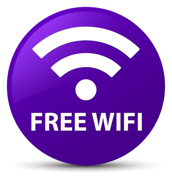 Gratis wifi lila runde Taste — Stockfoto