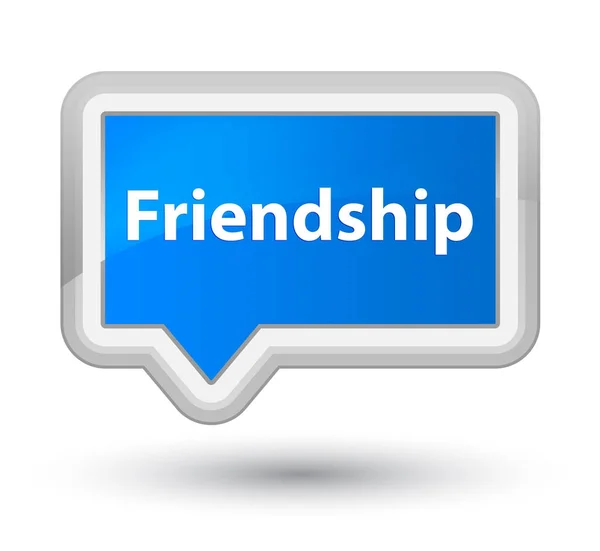 Barátság elsődleges cián kék banner gomb — Stock Fotó