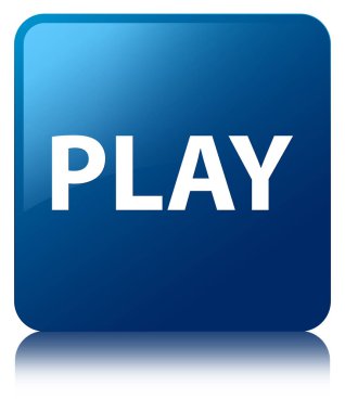 Mavi kare düğme oynamak