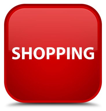 Alışveriş özel kırmızı kare düğme