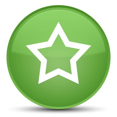 Yıldız simgesi özel yumuşak yeşil yuvarlak düğmesi