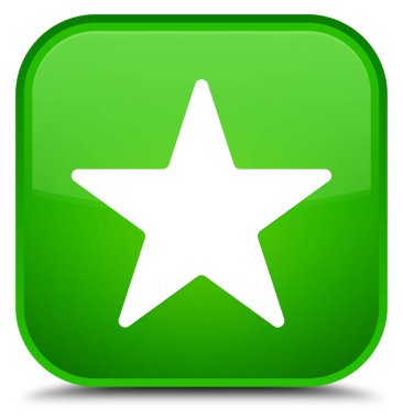 Yıldız simgesi özel yeşil kare düğme