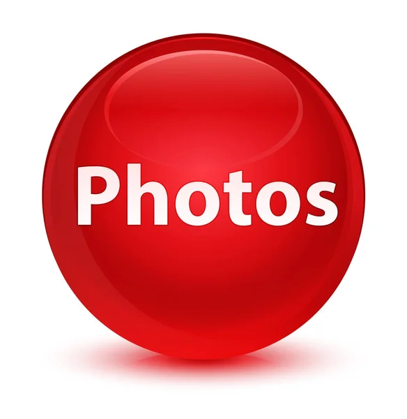 Φωτογραφίες γυάλινο στρογγυλό κόκκινο κουμπί — Φωτογραφία Αρχείου