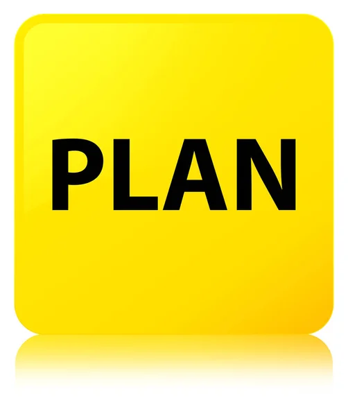 Plan gelber quadratischer Knopf — Stockfoto