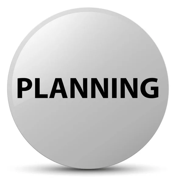 Planejamento botão redondo branco — Fotografia de Stock