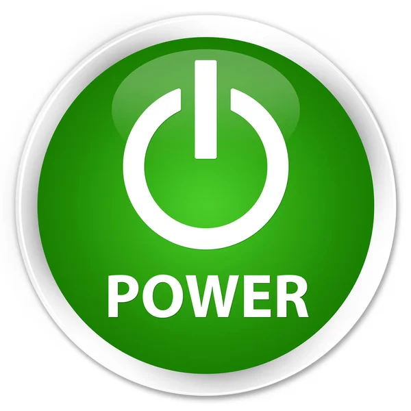 Bouton rond vert Power Premium — Photo