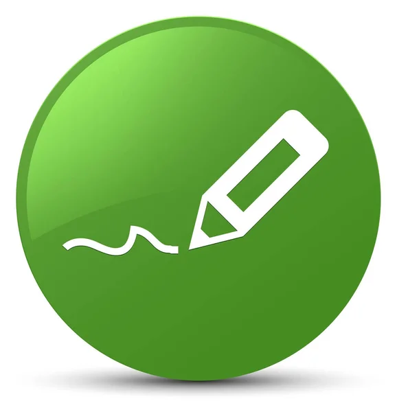 Zarejestruj się ikona miękki zielony okrągły przycisk — Zdjęcie stockowe