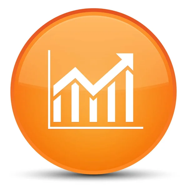 Statistik-Symbol spezielle orange runde Taste — Stockfoto