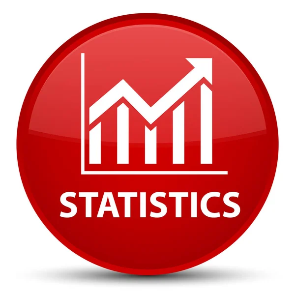 Statisztikák különleges piros kerek gomb — Stock Fotó