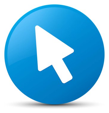 İmleç simgesi mavi mavi yuvarlak düğmesi