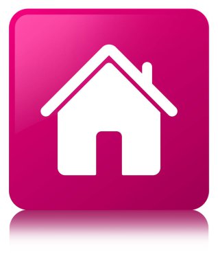 Ev simgesini pembe kare düğme