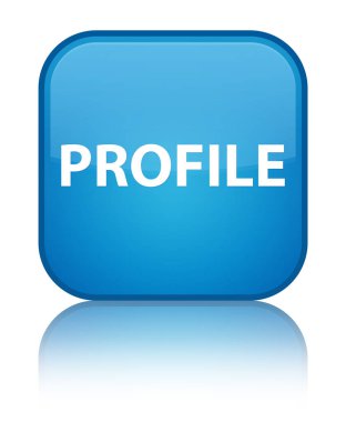 Profil özel camgöbeği mavi kare düğme