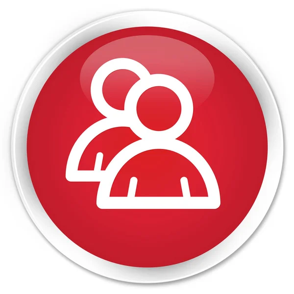 Groep pictogram premium rode ronde knop — Stockfoto