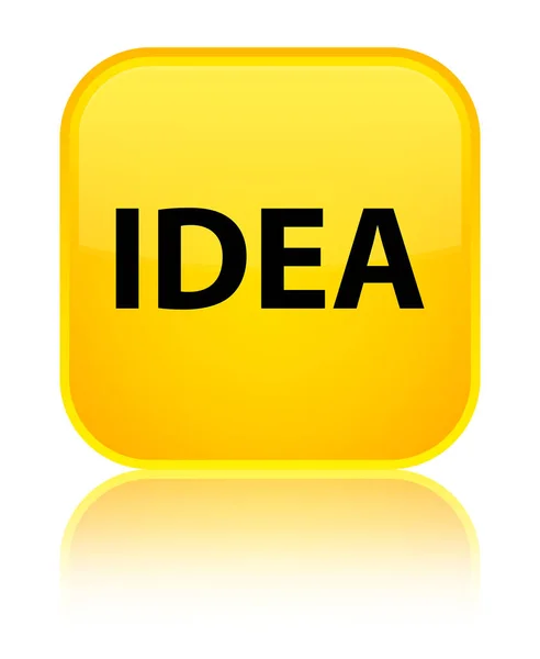 Ideia botão quadrado amarelo especial — Fotografia de Stock