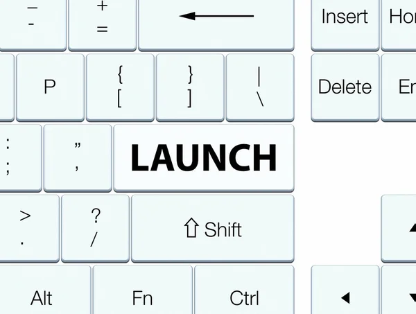 Weiße Tastatur starten — Stockfoto