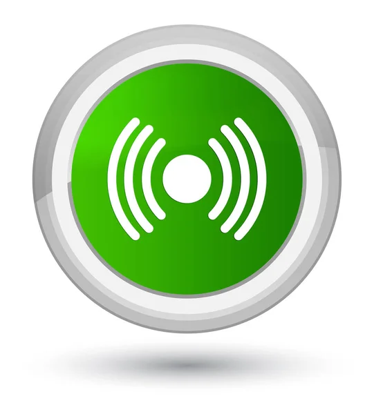 Network signal icon prime green round button — Stock Photo, Image