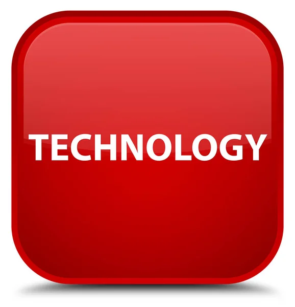 Technologie spezielle rote quadratische Taste — Stockfoto
