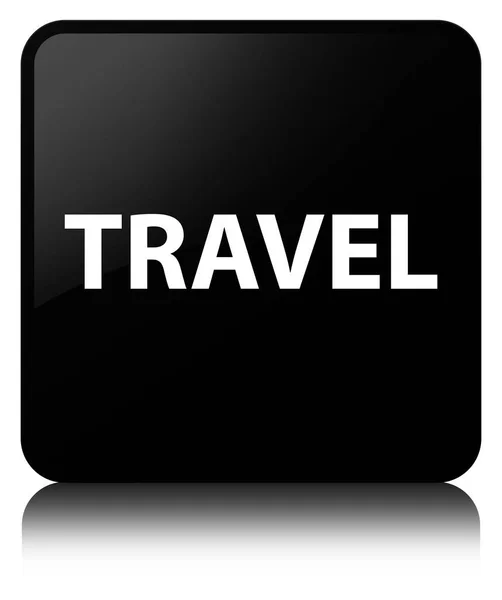 Utazási fekete négyzet gomb — Stock Fotó