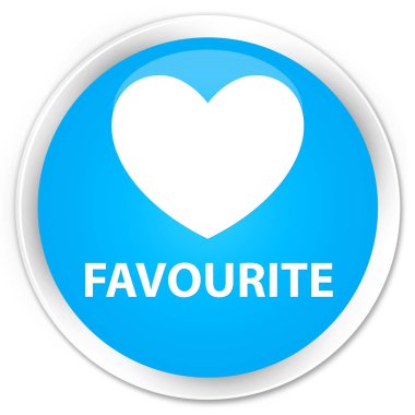 Favori (kalp simgesi) sigorta primi camgöbeği mavi yuvarlak düğmesi