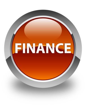 Finans parlak kahverengi yuvarlak düğme