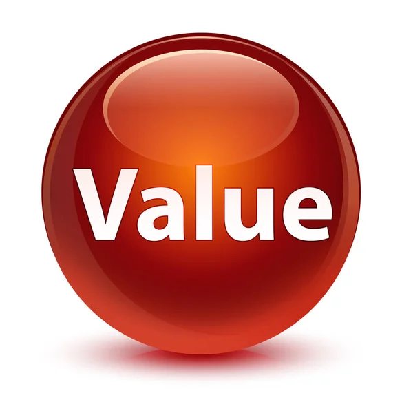 Değeri camsı kahverengi yuvarlak düğmesi