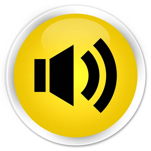Volume pictogram premium gele ronde knop — Stockfoto