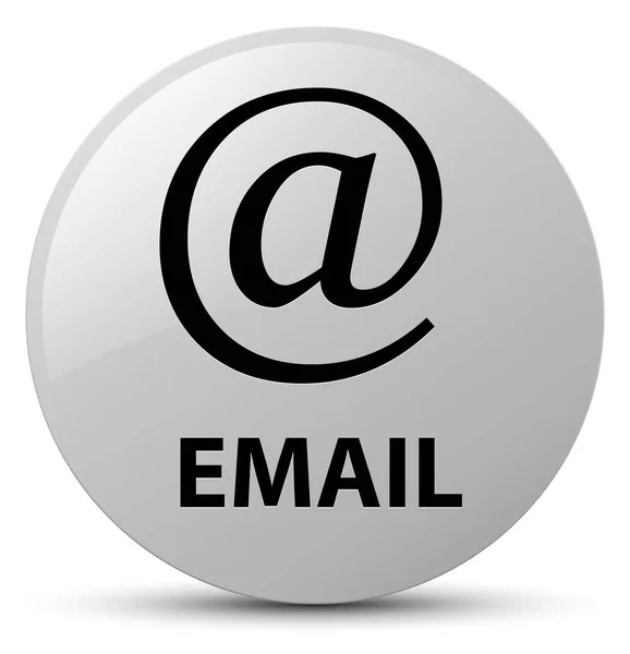 E-Mail (Adresssymbol) weißer runder Knopf — Stockfoto