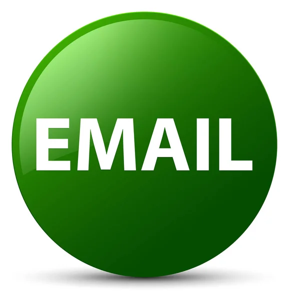 Πράσινο στρογγυλό κουμπί ηλεκτρονικού ταχυδρομείου — Φωτογραφία Αρχείου