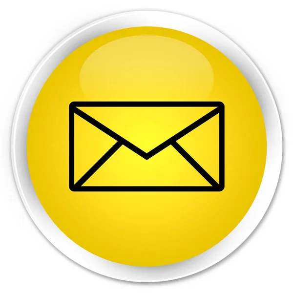 Ícone de e-mail botão redondo amarelo prémio — Fotografia de Stock