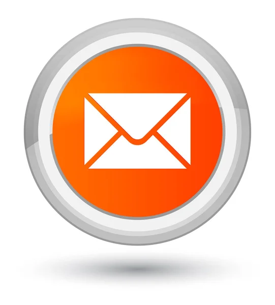 E-mailu ikona hlavní oranžové kulaté tlačítko — Stock fotografie