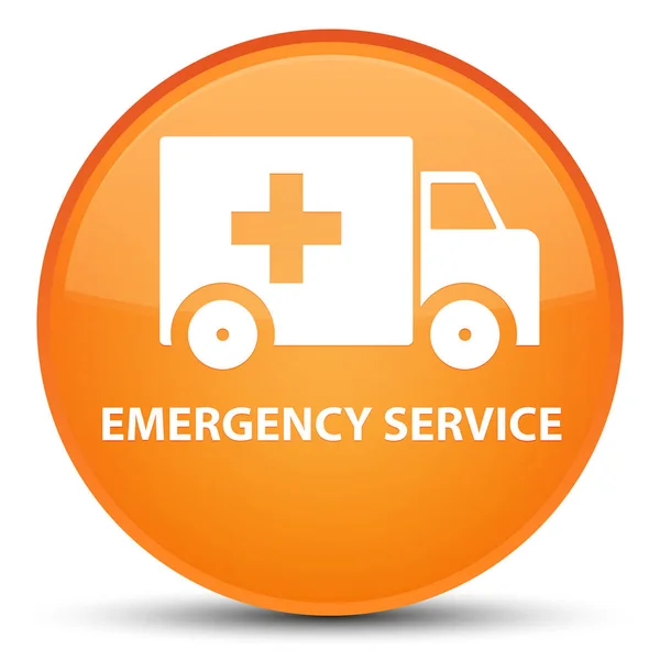 Räddningstjänsten särskild orange runda knappen — Stockfoto
