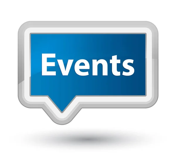 Veranstaltungen prime blue banner button — Stockfoto