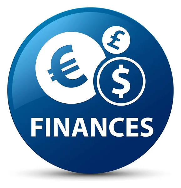 Pénzügyek (euro jel) kék kerek gomb — Stock Fotó