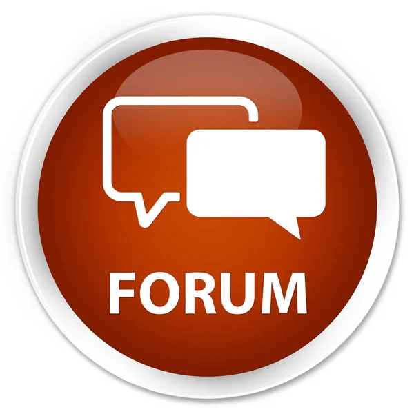 Forum premium brown round button — Stock Photo, Image