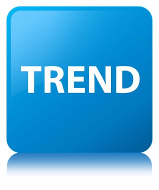 Eğilim camgöbeği mavi kare düğme