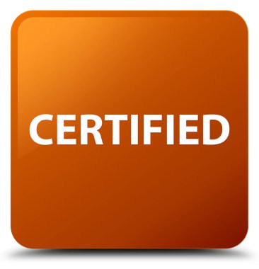 Sertifikalı kahverengi kare düğme