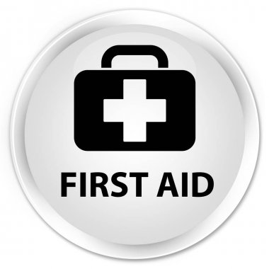 İlk yardım premium beyaz yuvarlak düğmesi