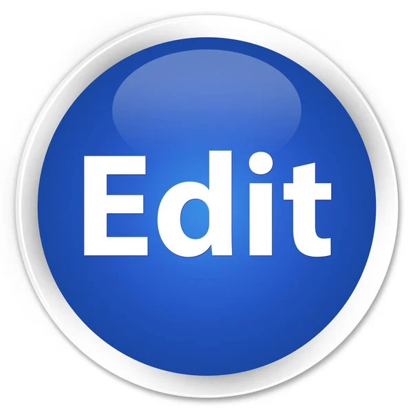Editar botón redondo azul premium — Foto de Stock