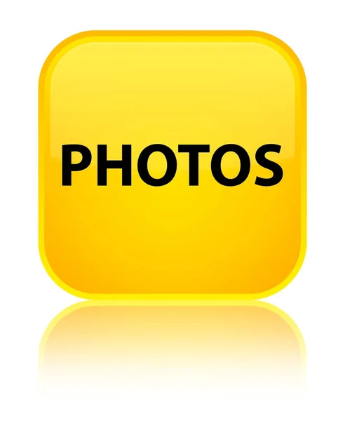 Foto speciale pulsante quadrato giallo — Foto Stock