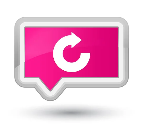 Responder ícone de seta botão banner rosa prime — Fotografia de Stock