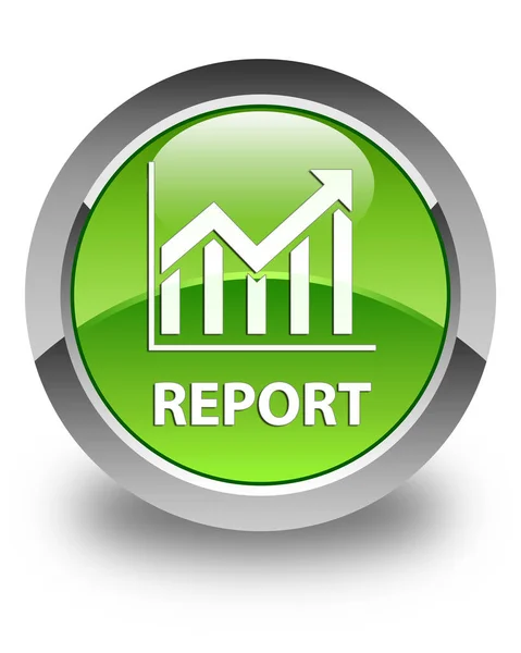 Report (statistics icon) glossy green round button