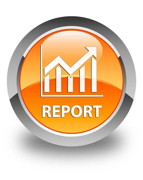 Report (statistics icon) glossy orange round button