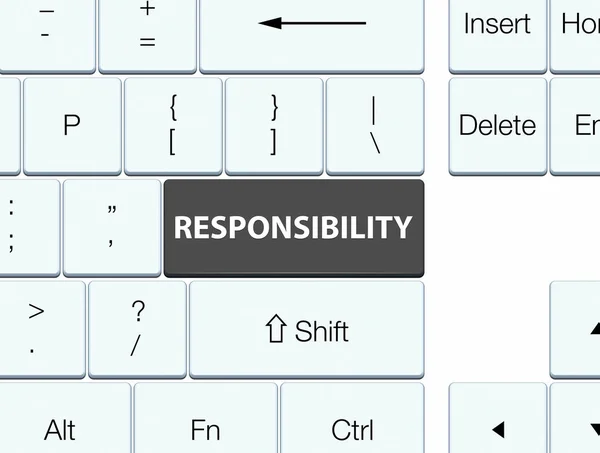 Botón de teclado negro de responsabilidad —  Fotos de Stock